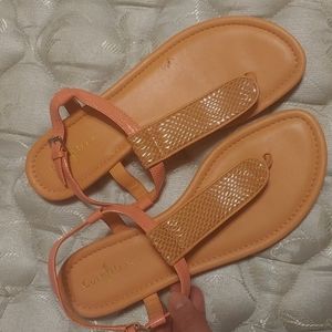 Orange sandals